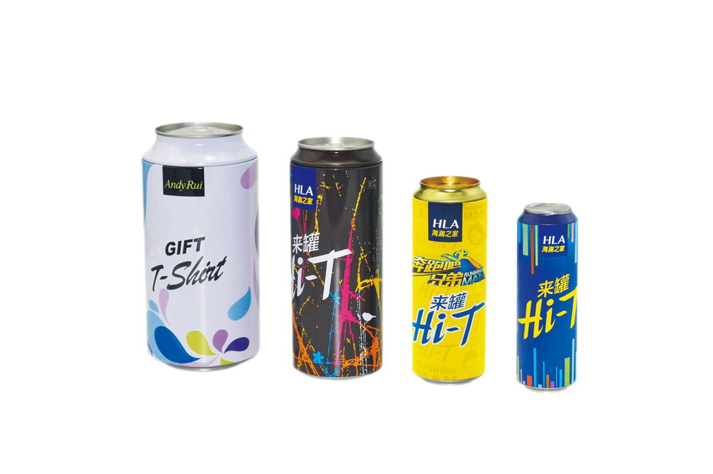 Empty custom logo metal beer can cover underwear storage case sock T-shirt canister beer can for gift