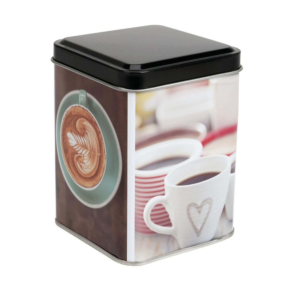Wholesale free sample square coffee bean tin can tea tin storage container