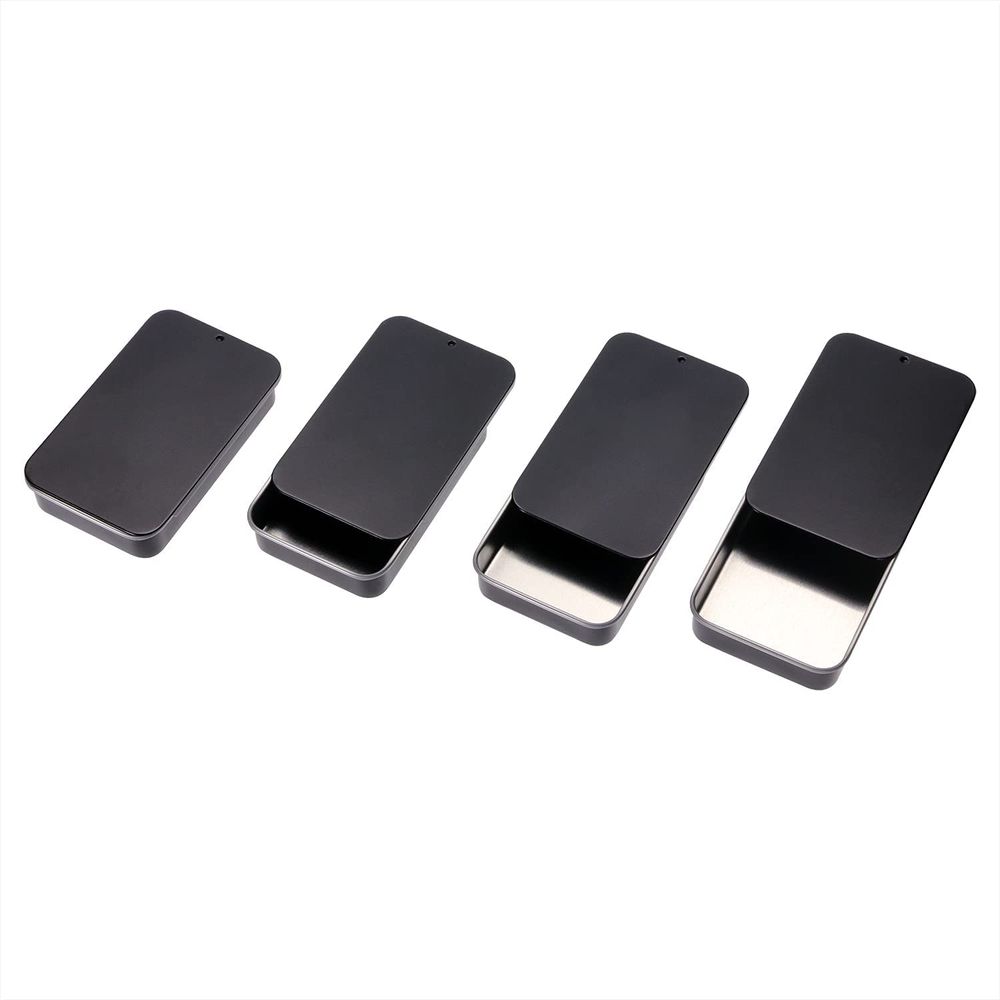 Wholesale mini slide tin case for solid perfume lip balm storage sliding cosmetic tin boxes