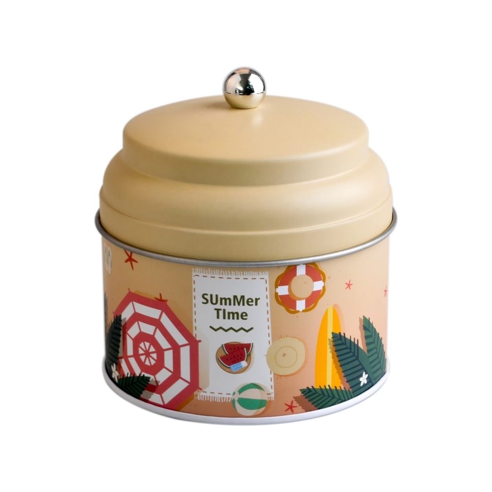 Tea Tins Canister Mini Tea Storage Containers Round Tin Can Box for Storage Tea Coffee Sugar Loose Leaf