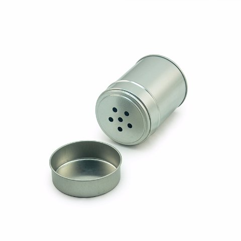 Factory Custom Cylindrical Tin Container Small Holes Spice Tin Can