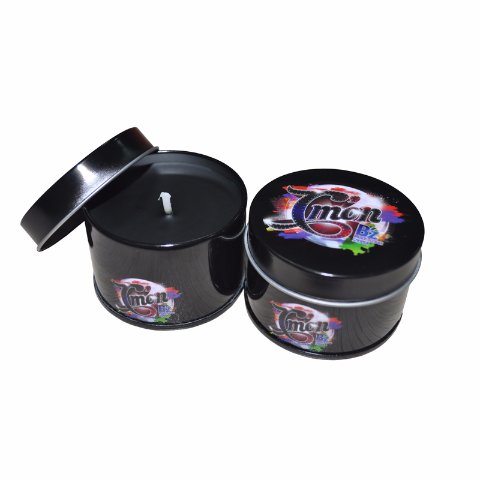 Custom round candle tin box package
