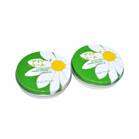 Custom small round tin cans with printing balm package