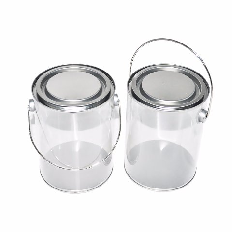 Custom PET round jar with handle