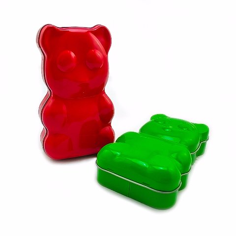 Bear Shaped gift coin bank tin box for candy package